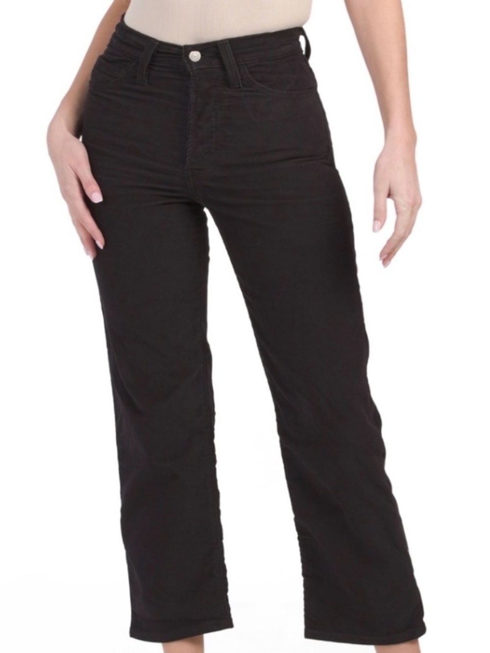 Levi’s Ribcage Straight Ankle Corduroy Button Fly Jeans. Black. Size 26. - Picture 1 of 10
